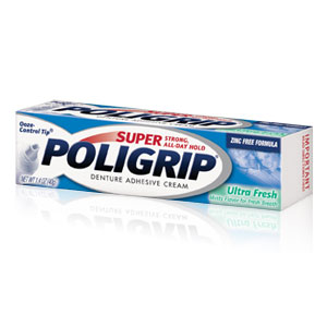 Super Poligrip Ultra Fresh Denture Adhesive Cream - 2.4 oz